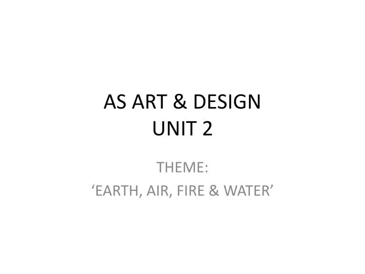 as art design unit 2