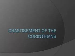 Chastisement of the Corinthians