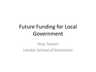 Future Funding for Local Government