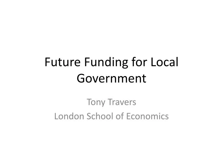 future funding for local government