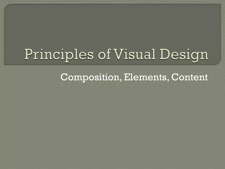 principles of visual design