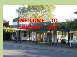 WELCOME TO LONDON ZOO