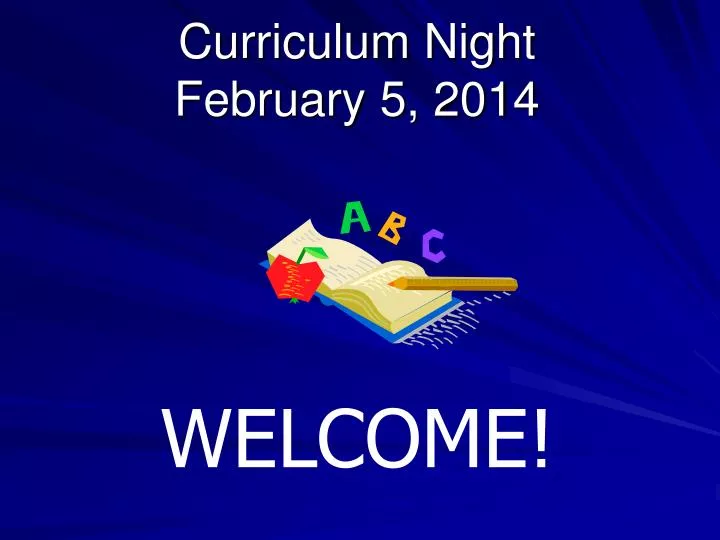 curriculum night february 5 2014