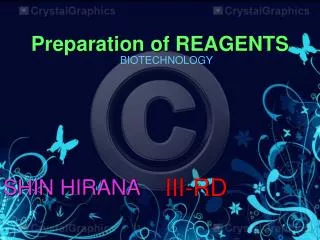 Preparation of REAGENTS