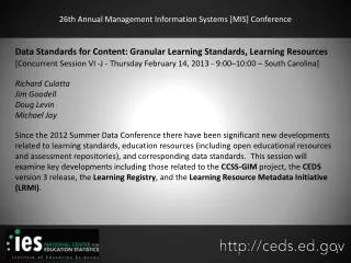 26th Annual Management Information Systems [MIS] Conference