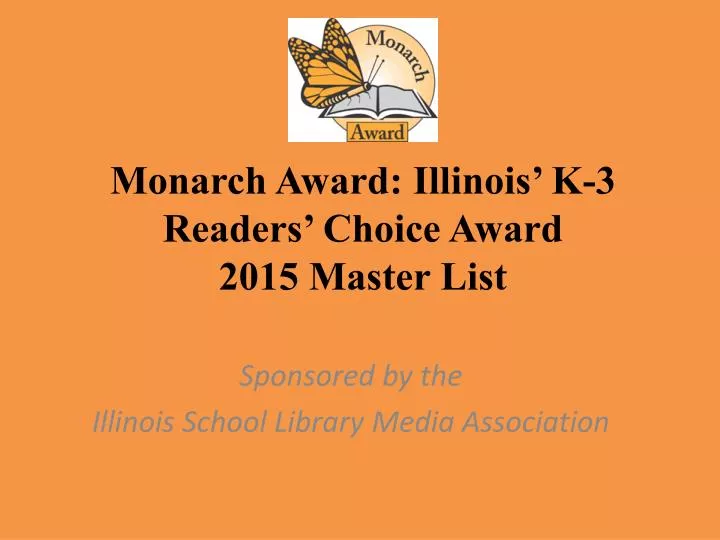 monarch award illinois k 3 readers choice award 2015 master list