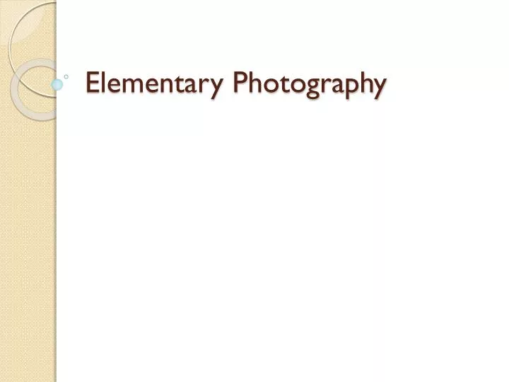 elementary photography
