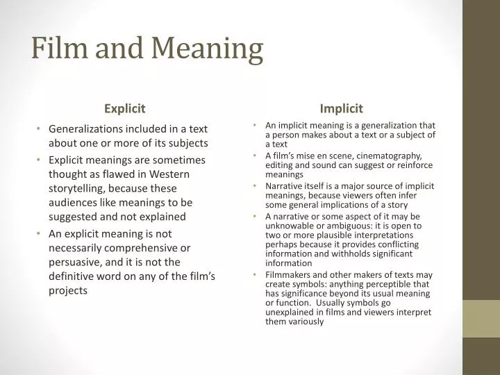 film and meaning