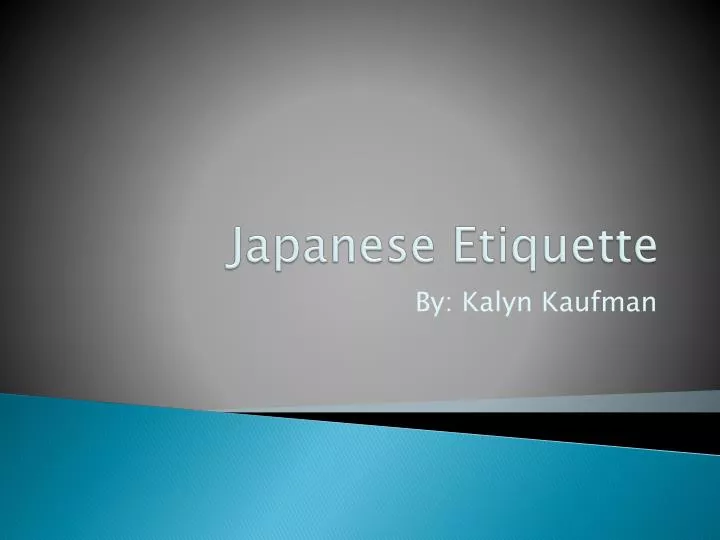 japanese etiquette