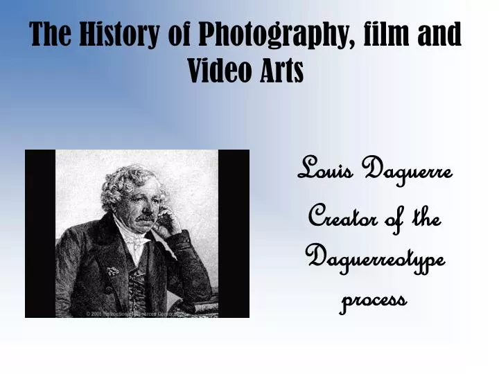 the history of photography film and video arts