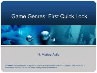 Game Genres: First Quick Look
