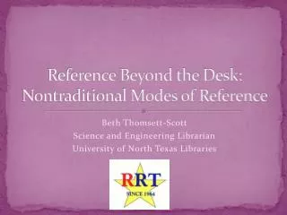 Reference Beyond the Desk: Nontraditional Modes of Reference