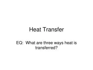 Heat Transfer