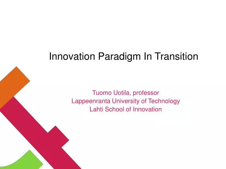 innovation paradigm in transition