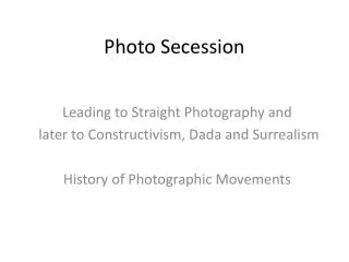 Photo Secession