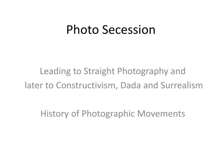 photo secession