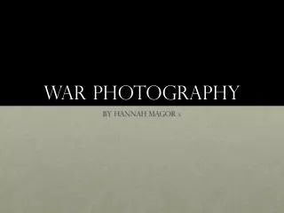 War Photography