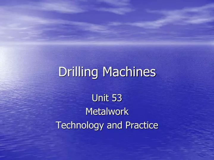 drilling machines