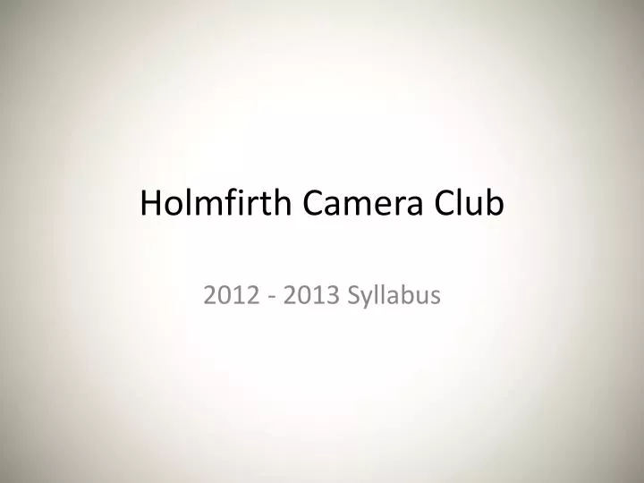 holmfirth camera club