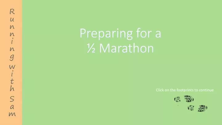 preparing for a marathon