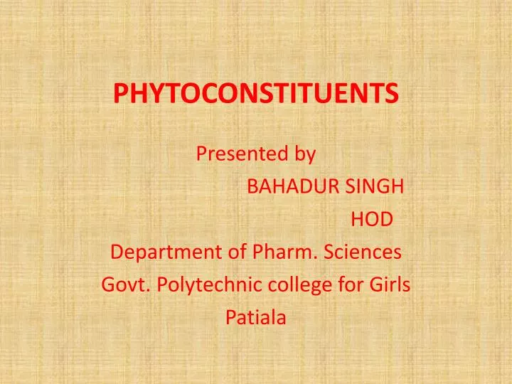 phytoconstituents