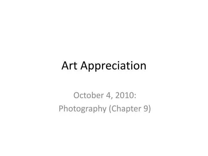 art appreciation