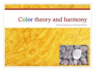 C ol or theory and harmony