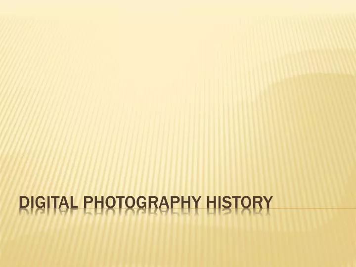 digital photography history