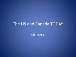 The US and Canada TODAY