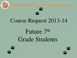 Course Request 2013-14