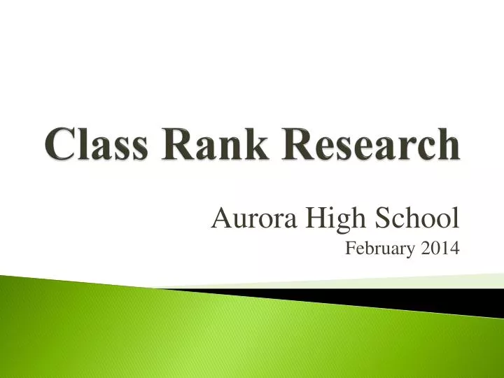 class rank research