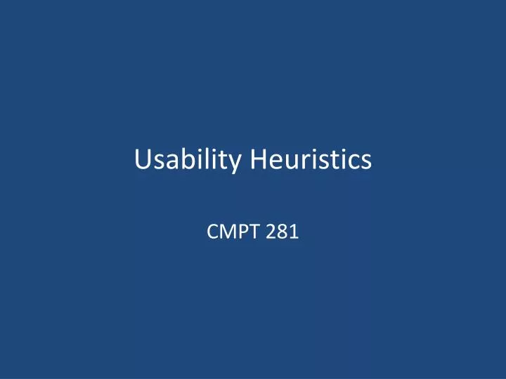 usability heuristics