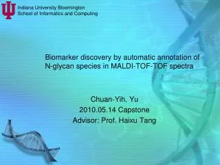 Biomarker discovery by automatic annotation of N-glycan species in MALDI-TOF-TOF spectra