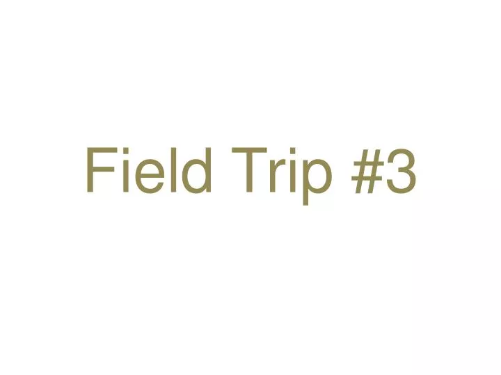 field trip 3