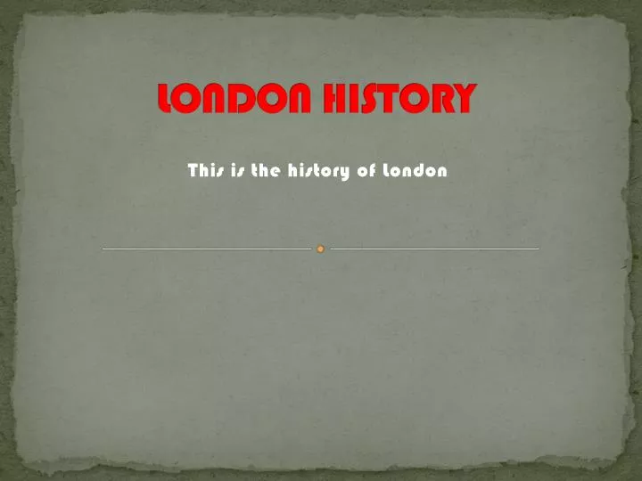 london history