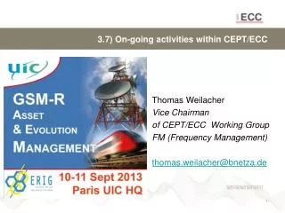 3.7) On-going activities within CEPT/ECC
