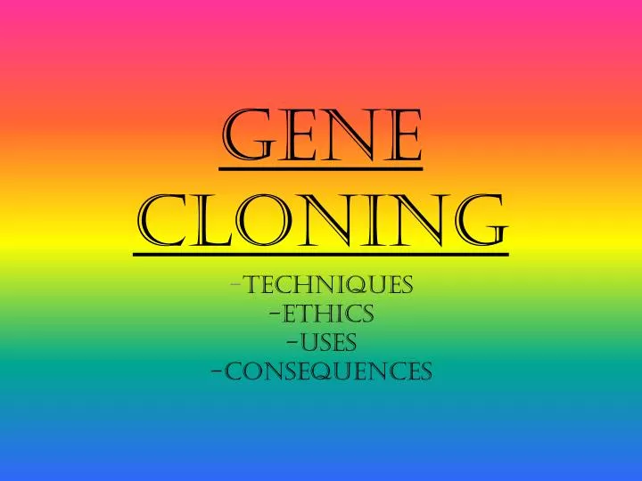 gene cloning