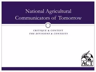 National Agricultural Communicators of Tomorrow