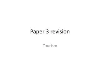 Paper 3 revision