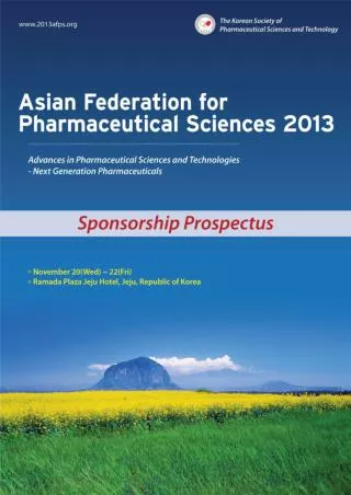 Asian Federation for Pharmaceutical Sciences 2013