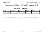 Supplementary Plenary Information - January 2013 - slide 1