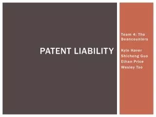 Patent liability