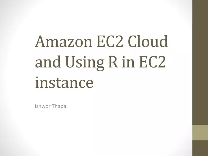 amazon ec2 cloud and using r in ec2 instance