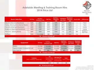 Adelaide Meeting Room Hire