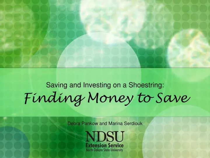 saving and investing on a shoestring