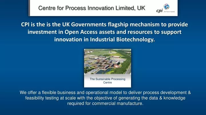 centre for process innovation limited uk