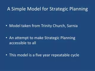 A Simple Model for Strategic Planning