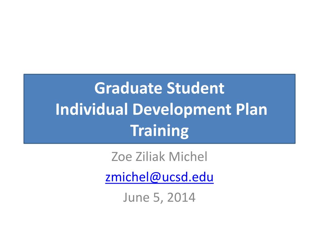 PPT - Graduate Student Individual Development Plan Training PowerPoint ...