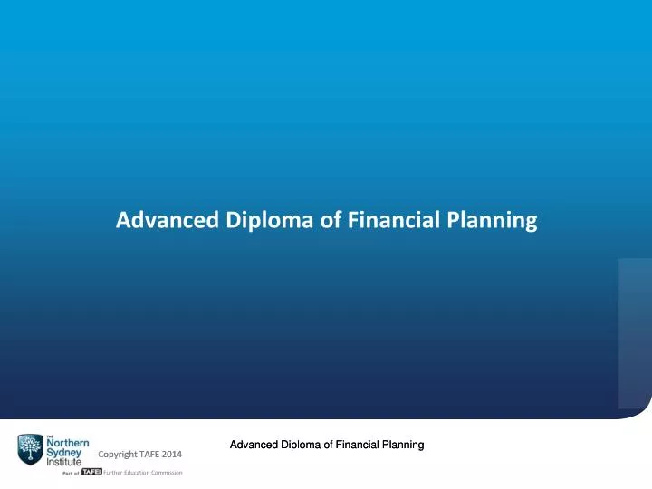 advanced diploma of financial planning