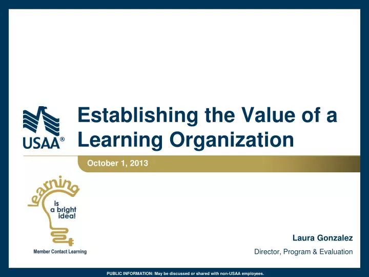 establishing the value of a learning organization